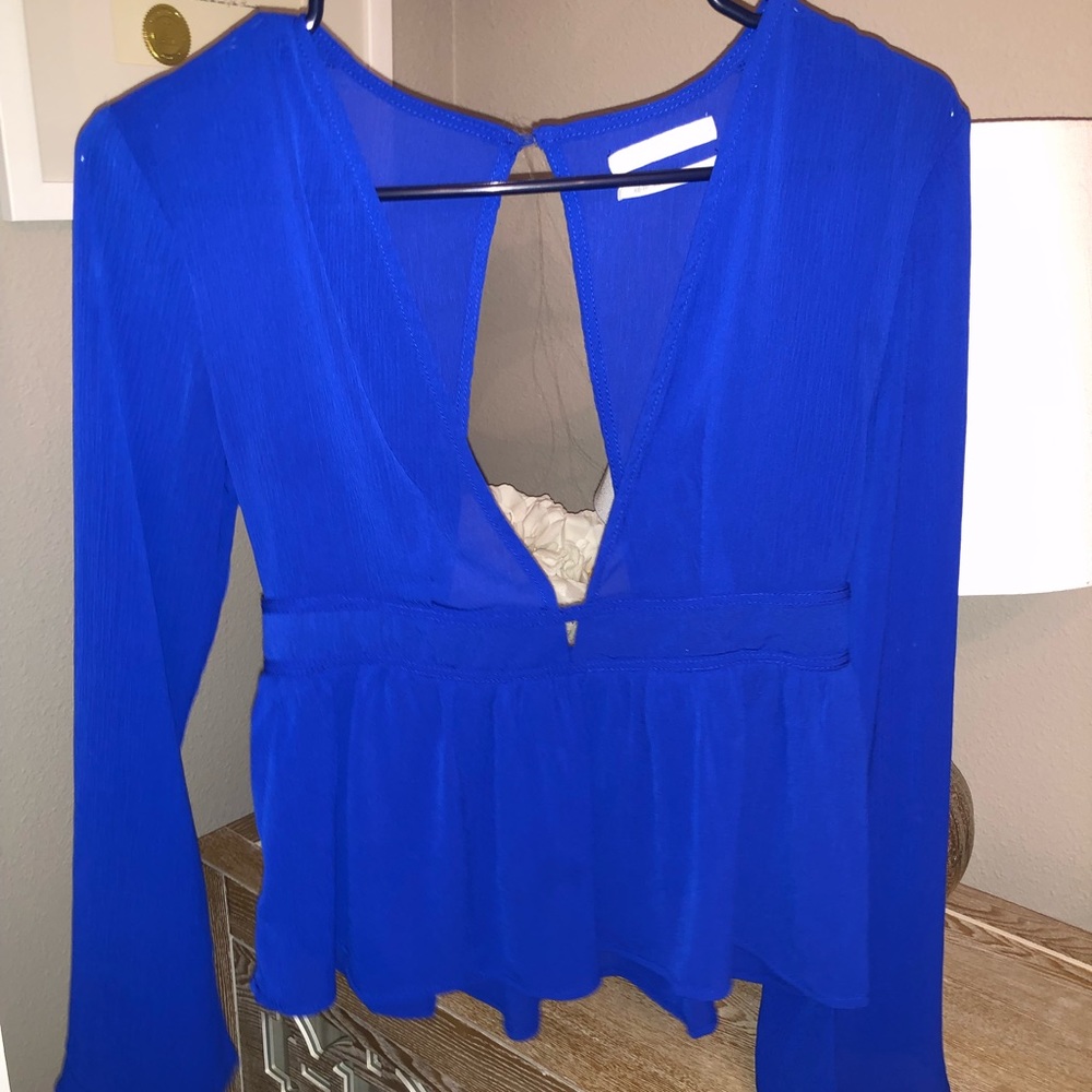 Urban Outfitters Sheer Blue Top